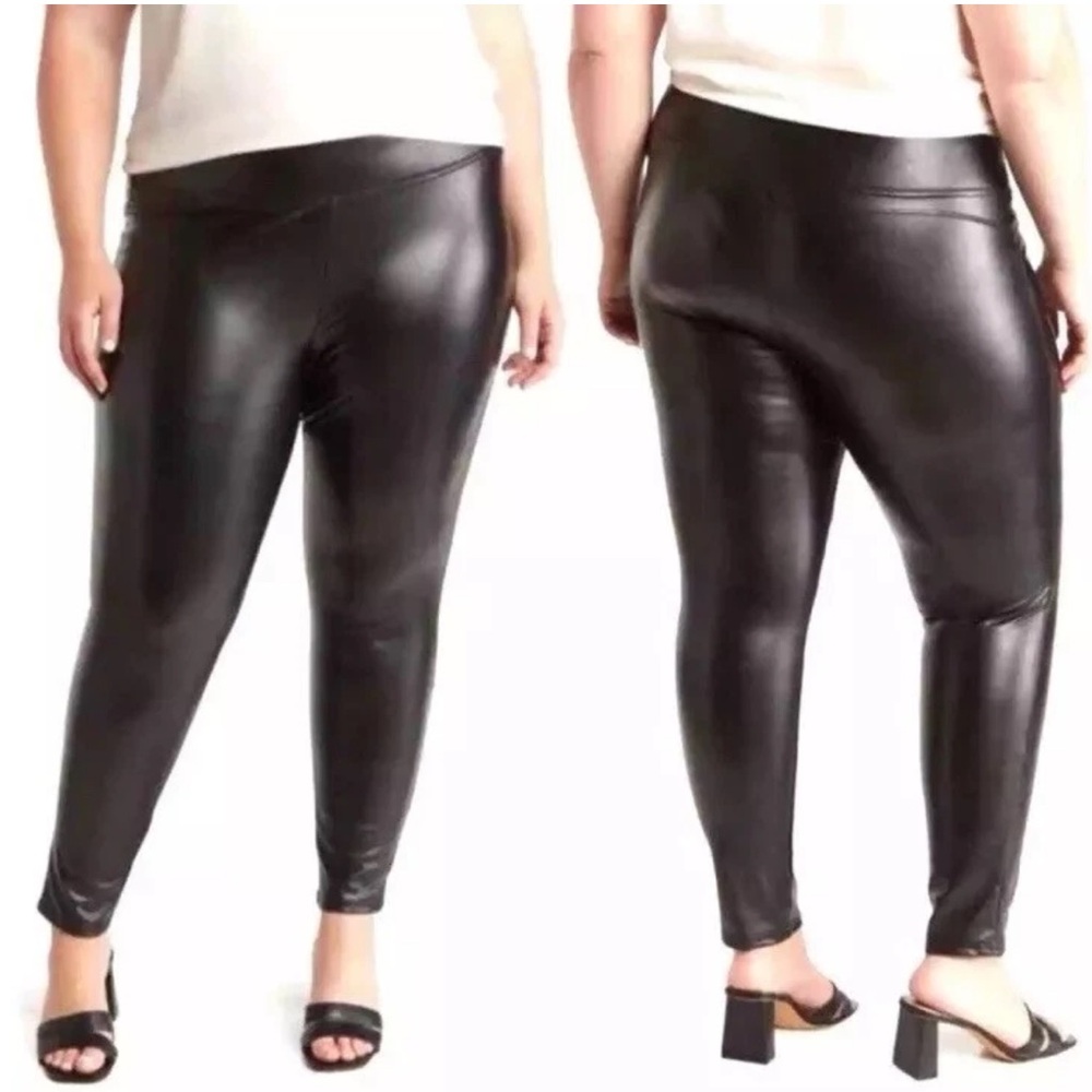 1. State Black Faux Leather Leggings Size 12